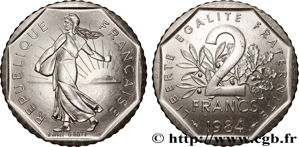 2 francs Semeuse, nickel 1984 Pessac F.272/8 MS 