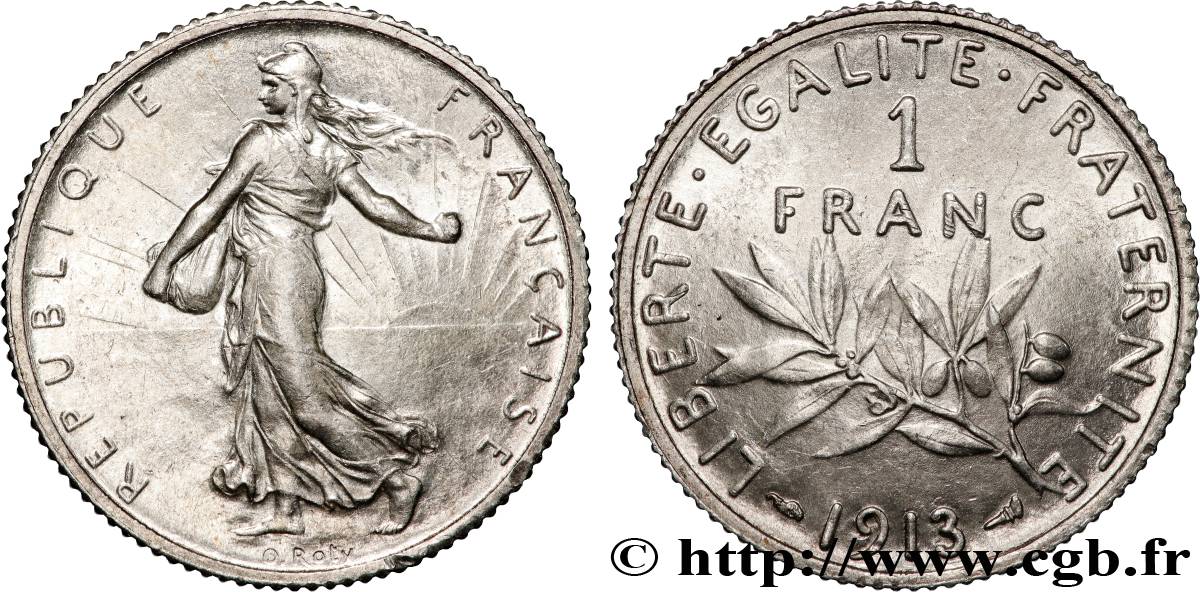 1 franc Semeuse 1913 Paris F.217/18 VZ 