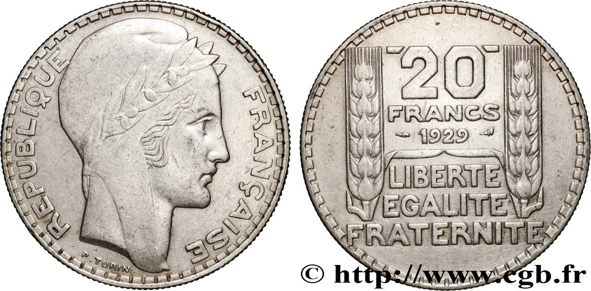 20 francs Turin 1929  F.400/2 TTB 