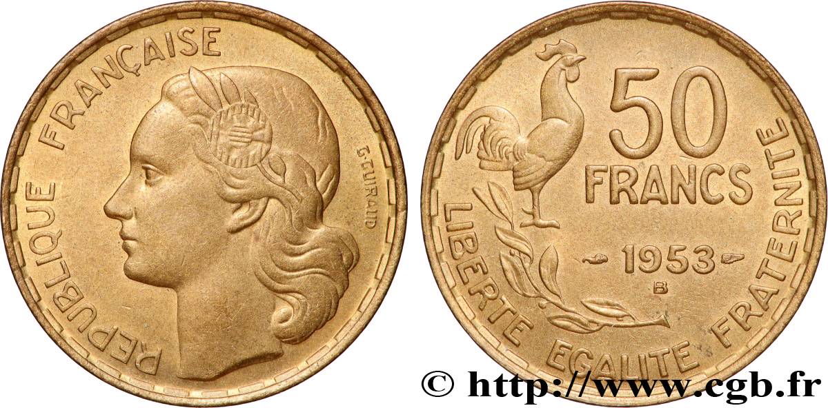 50 francs Guiraud 1953 Beaumont-Le-Roger F.425/11 SPL62 