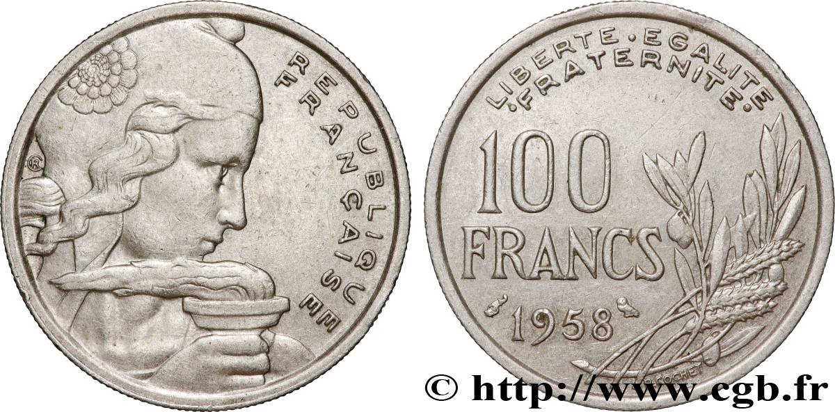 100 francs Cochet, Chouette 1958  F.450/13 BB 