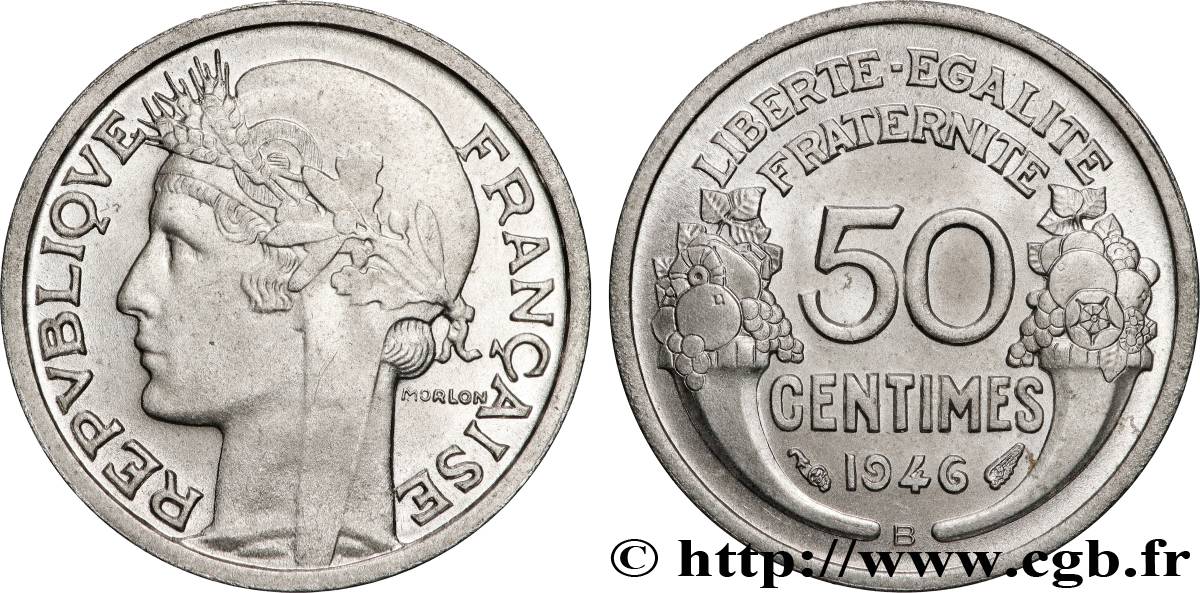 50 centimes Morlon, légère 1946 Beaumont-le-Roger F.194/9 fST63 