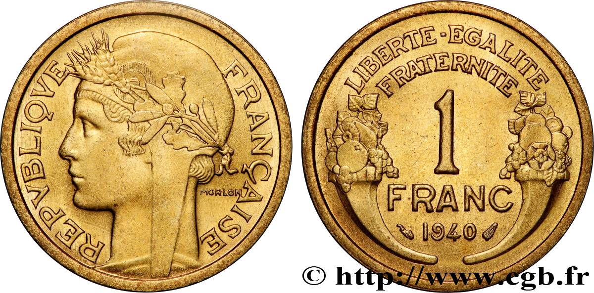 1 franc Morlon 1940 Paris F.219/11 MS63 