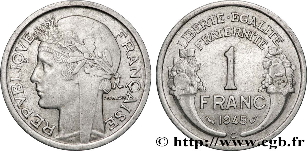 1 franc Morlon, légère 1945 Castelsarrasin F.221/8 AU 