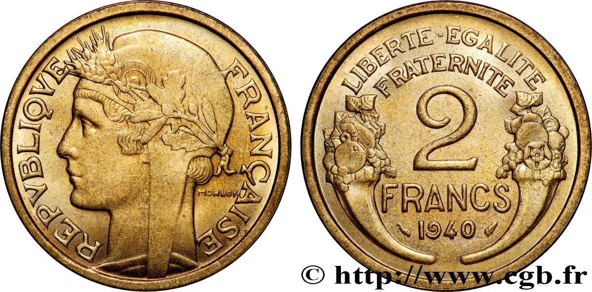 2 francs Morlon 1940  F.268/13 fST63 