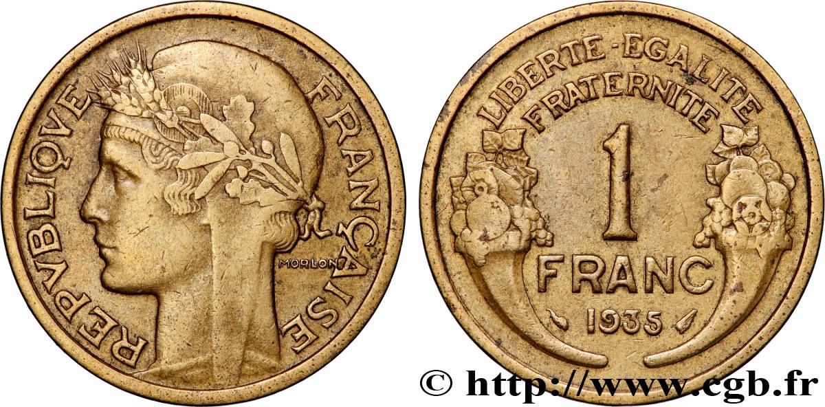 1 franc Morlon 1935 Paris F.219/6 q.BB 