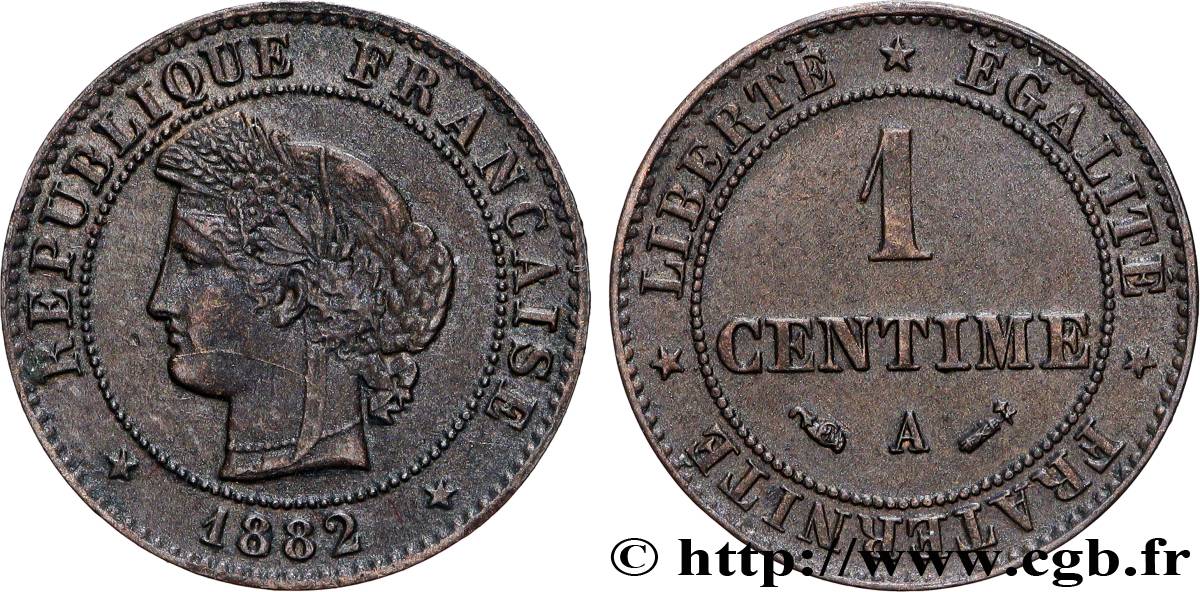 1 centime Cérès 1882 Paris F.104/10 XF 