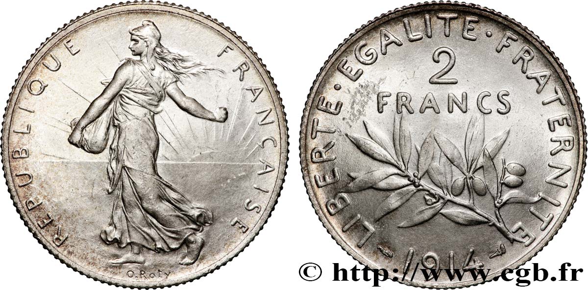 2 francs Semeuse 1914  F.266/15 SPL62 