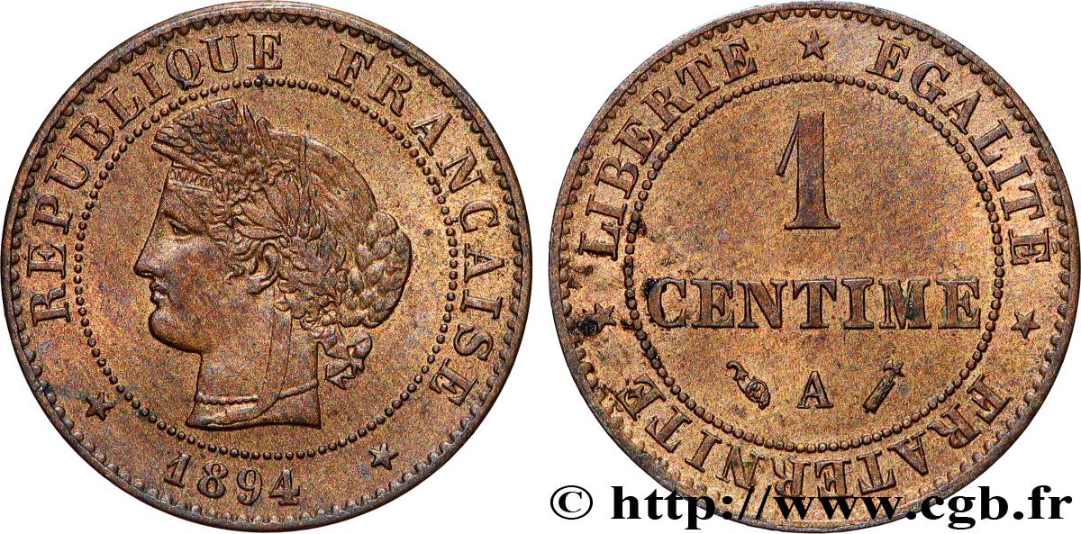 1 centime Cérès 1894 Paris F.104/21 SUP 