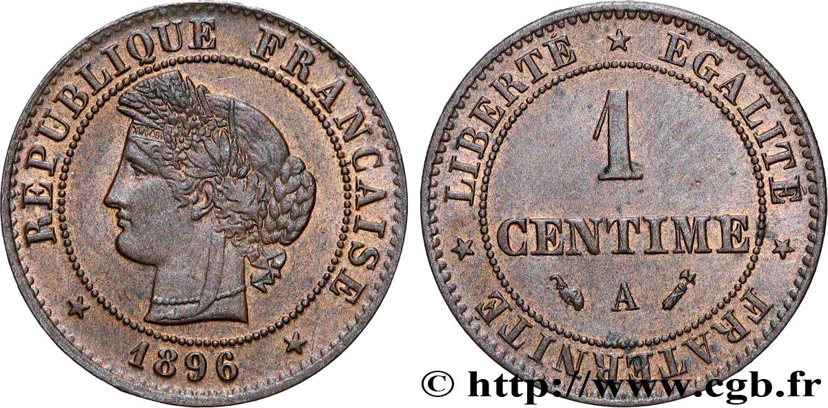 1 centime Cérès 1896 Paris F.104/23 SPL 