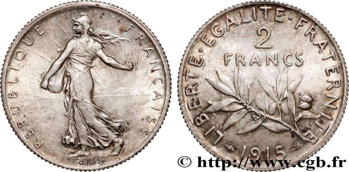 2 francs Semeuse 1915  F.266/17 EBC+ 