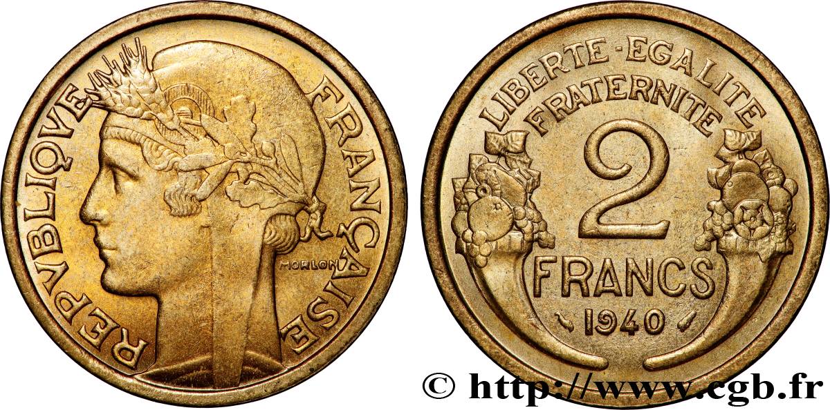 2 francs Morlon 1940  F.268/13 MS63 