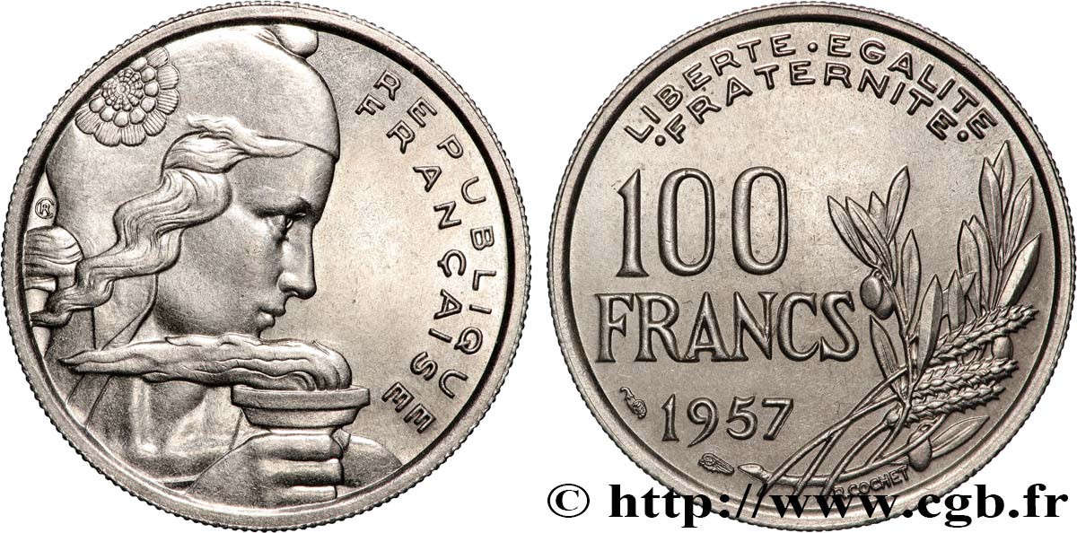 100 francs Cochet 1957  F.450/10 SPL63 