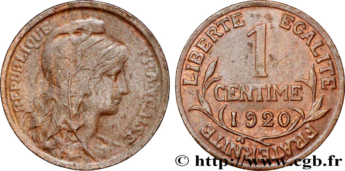 1 centime Daniel-Dupuis 1920  F.105/19 XF 