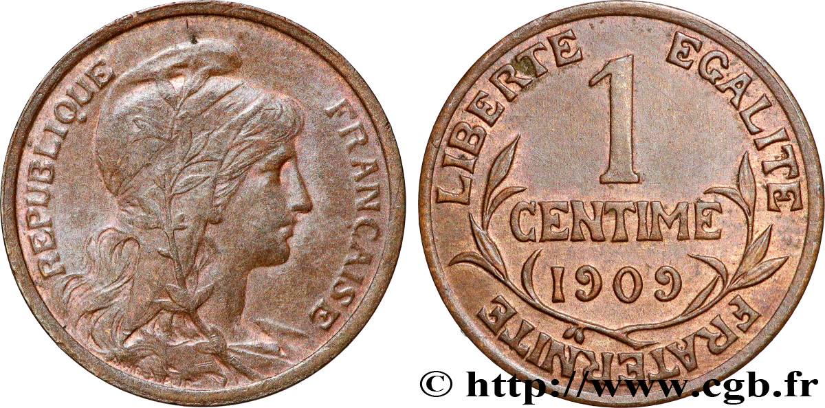 1 centime Daniel-Dupuis 1909 Paris F.105/11 AU58 