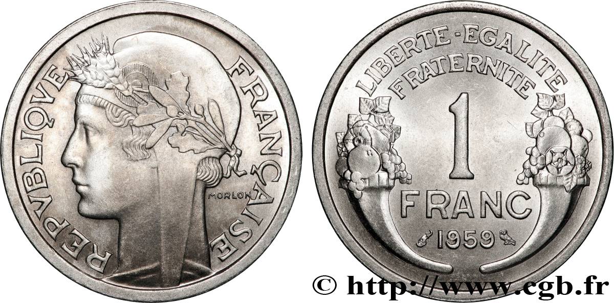 1 franc Morlon, légère 1959  F.221/23 MS 