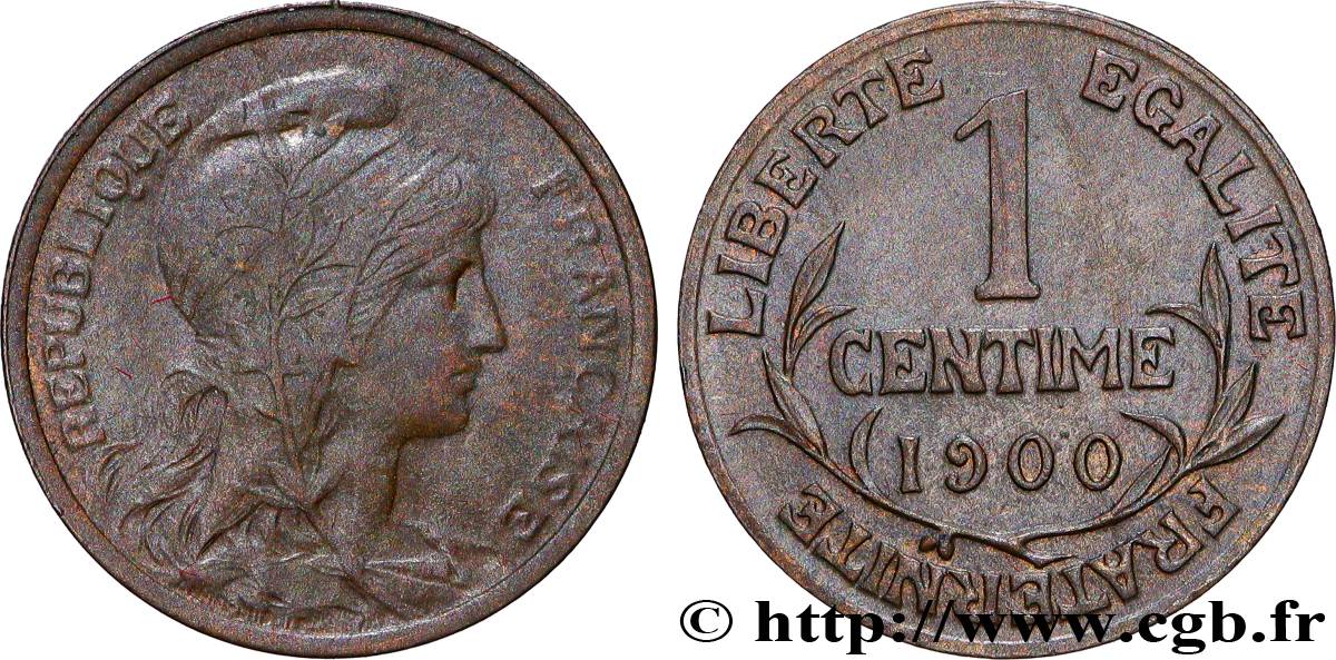 1 centime Daniel-Dupuis 1900 Paris F.105/4 TTB50 
