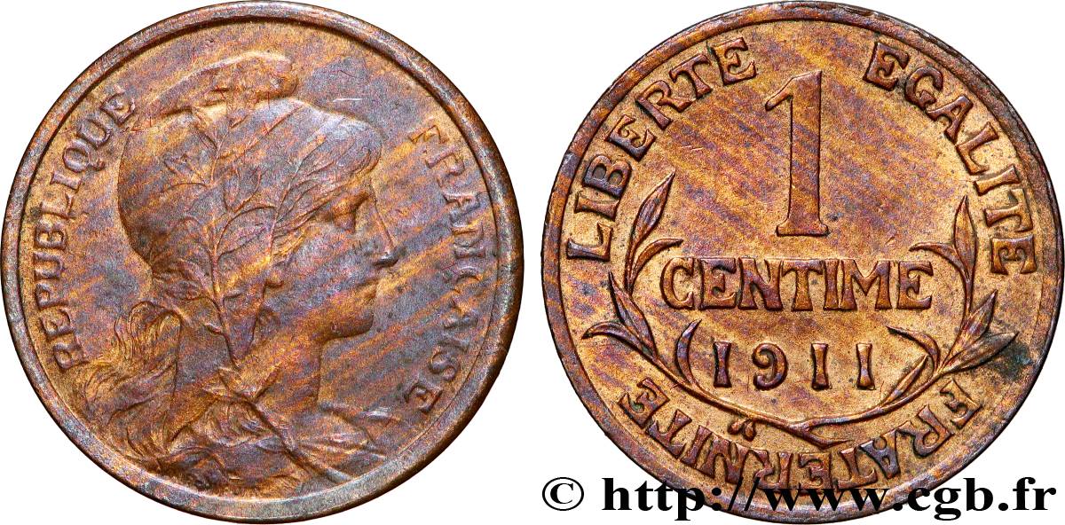 1 centime Daniel-Dupuis 1911 Paris F.105/13 TTB+ 