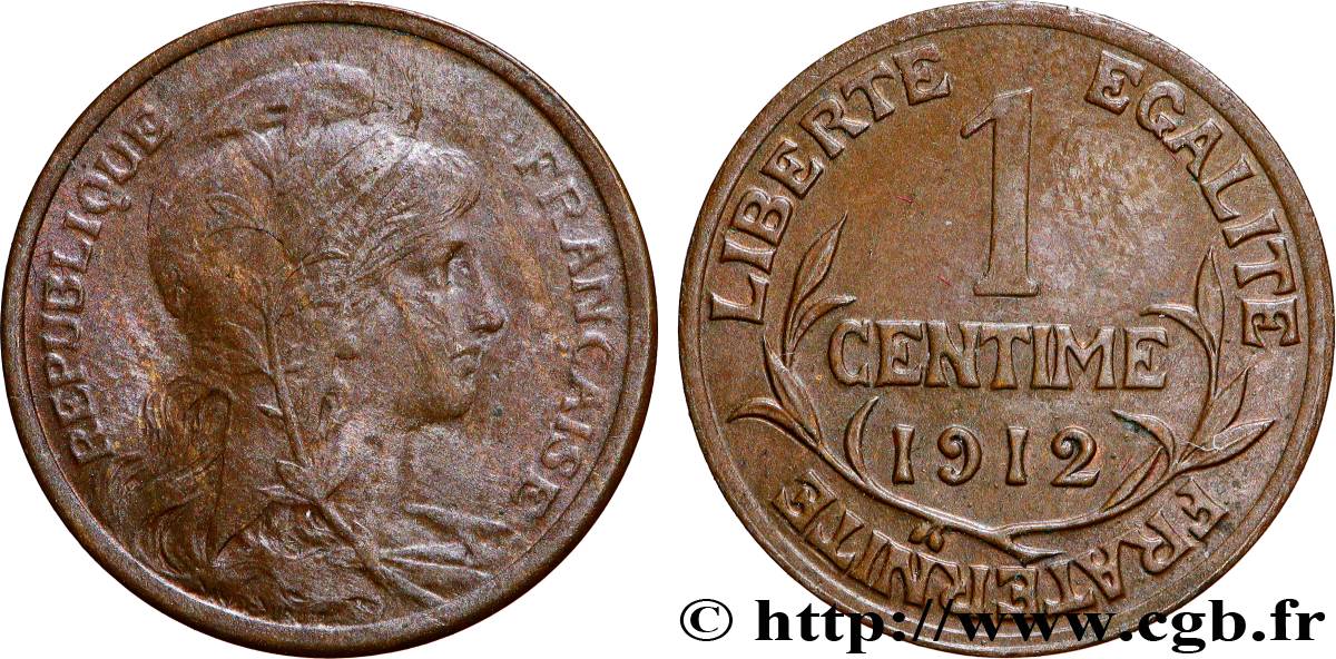 1 centime Daniel-Dupuis 1912  F.105/14 MBC+ 