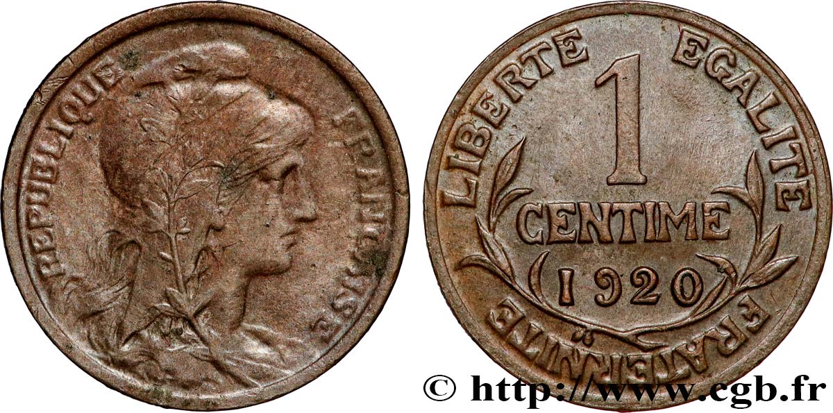 1 centime Daniel-Dupuis 1920  F.105/19 TTB+ 