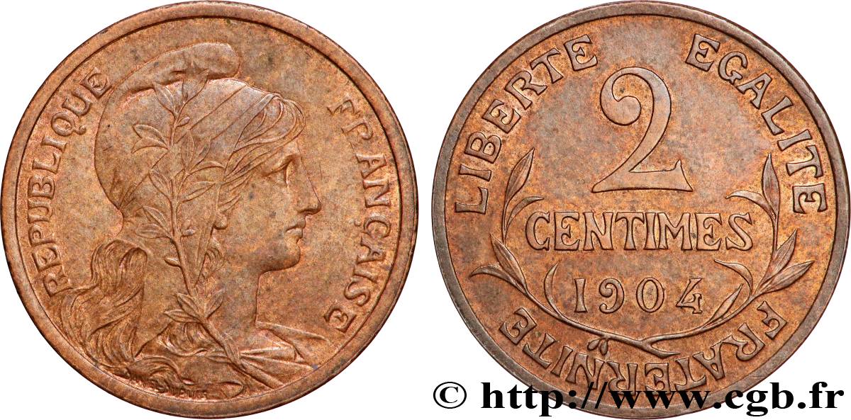 2 centimes Daniel-Dupuis 1904 Paris F.110/9 SUP55 