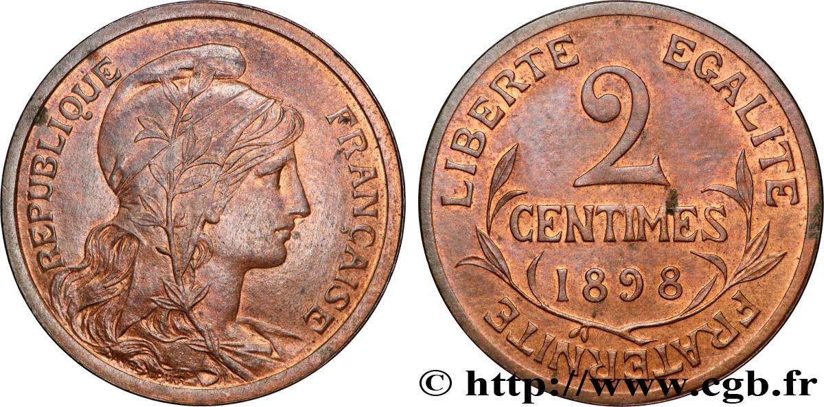 2 centimes Daniel-Dupuis 1898 Paris F.110/1 SUP+ 