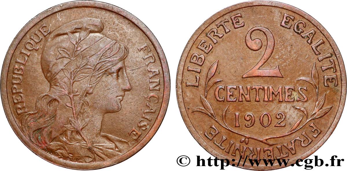 2 centimes Daniel-Dupuis 1902 Paris F.110/7 TTB 