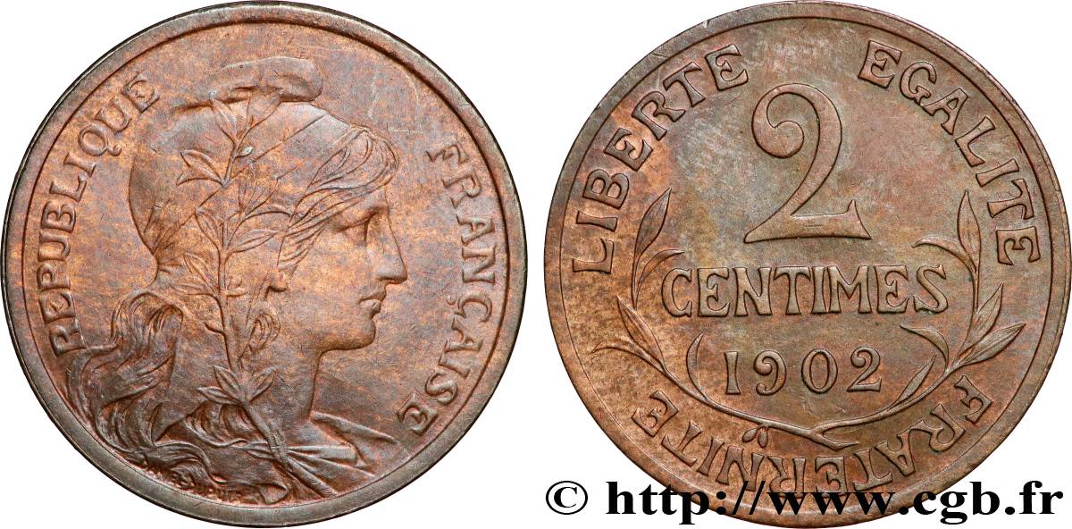 2 centimes Daniel-Dupuis 1902 Paris F.110/7 SUP58 