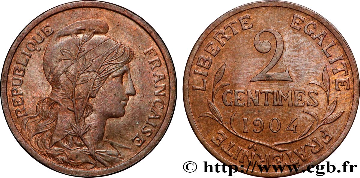2 centimes Daniel-Dupuis 1904 Paris F.110/9 SUP58 