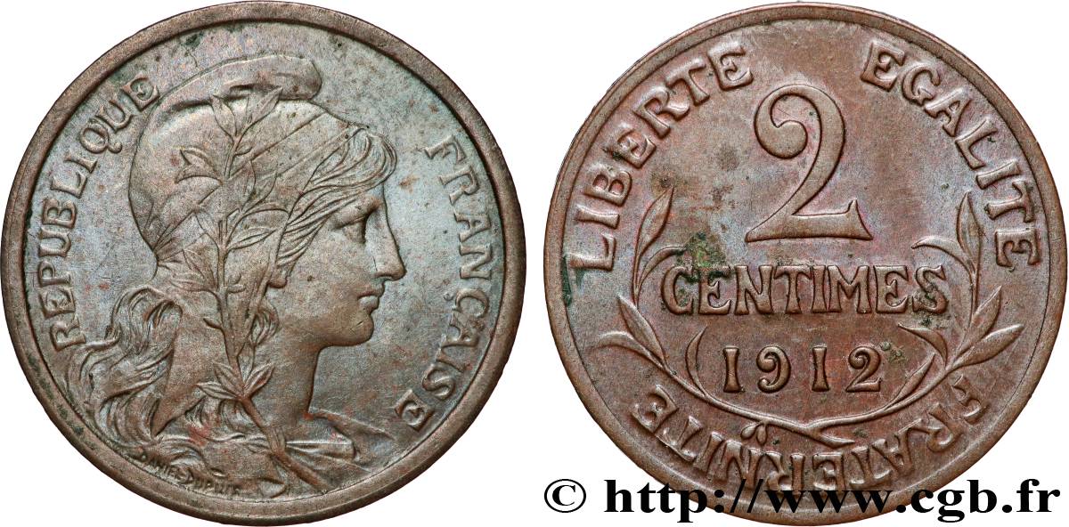 2 centimes Daniel-Dupuis 1912 Paris F.110/15 TTB+ 