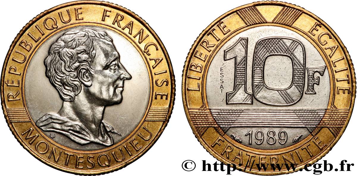 Essai de 10 francs Montesquieu 1989 Pessac F.376/1 SUP+ 