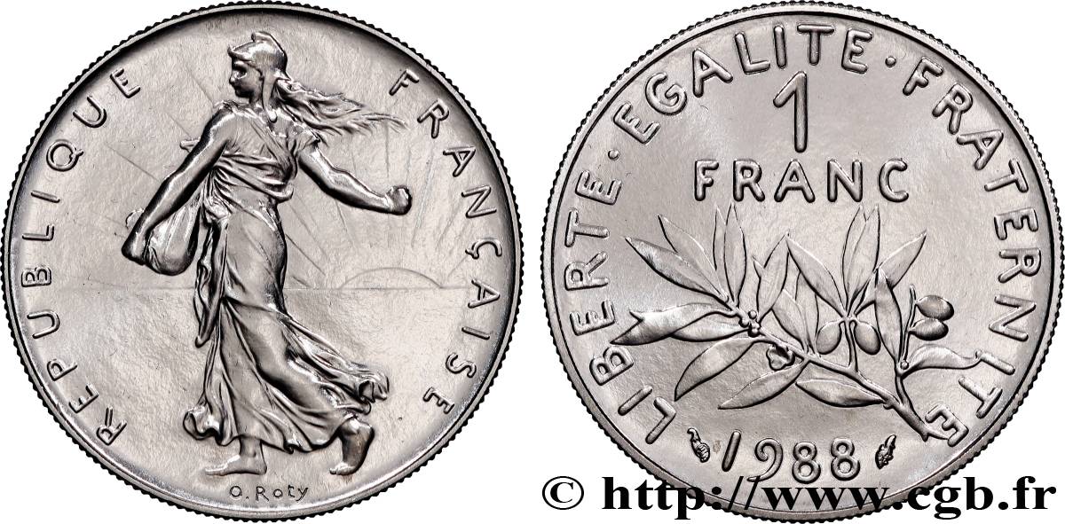 1 franc Semeuse, nickel 1988 Pessac F.226/33 MS 