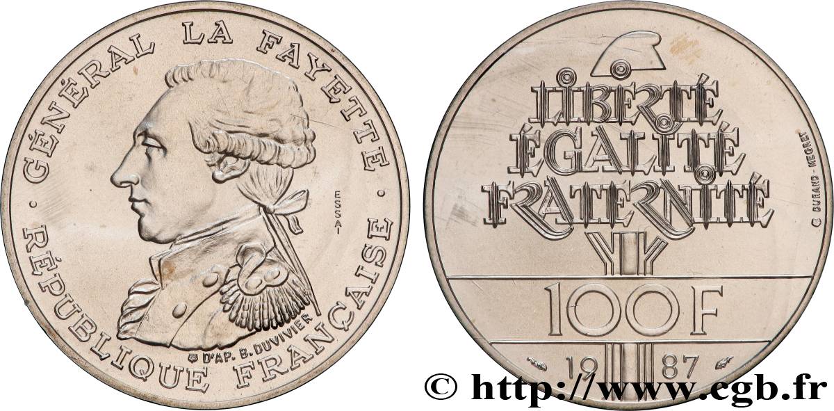 Essai de 100 francs Égalité - La Fayette 1987 Pessac F.455/1 MS 