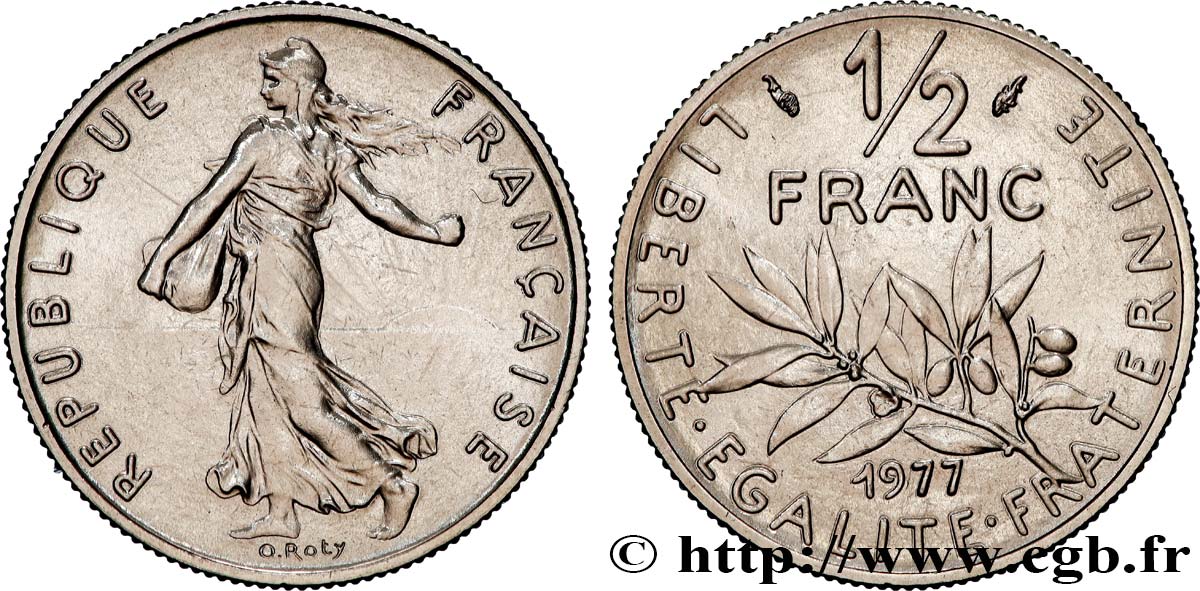 1/2 franc Semeuse 1977 Pessac F.198/16 FDC 
