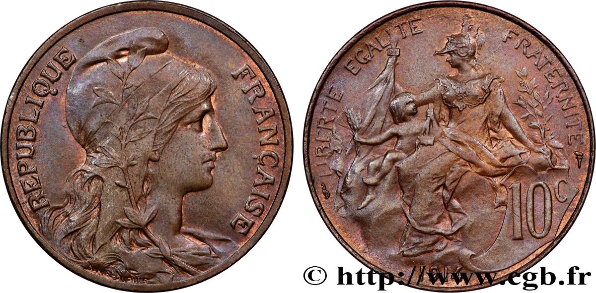 10 centimes Daniel-Dupuis 1914  F.136/23 SUP62 