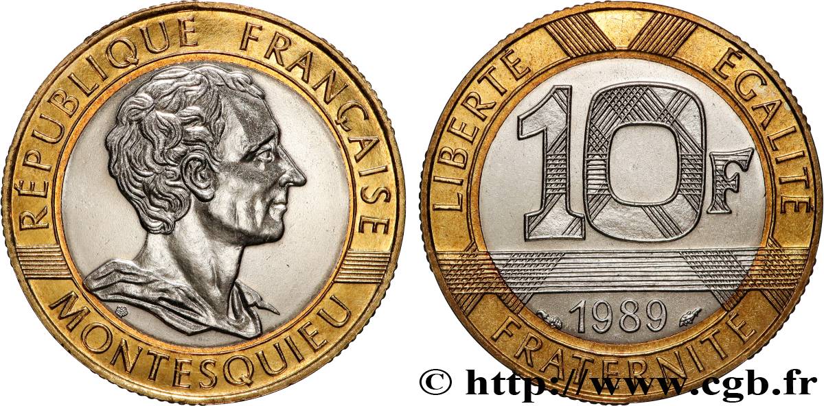 10 francs Montesquieu 1989  F.376/2 FDC 