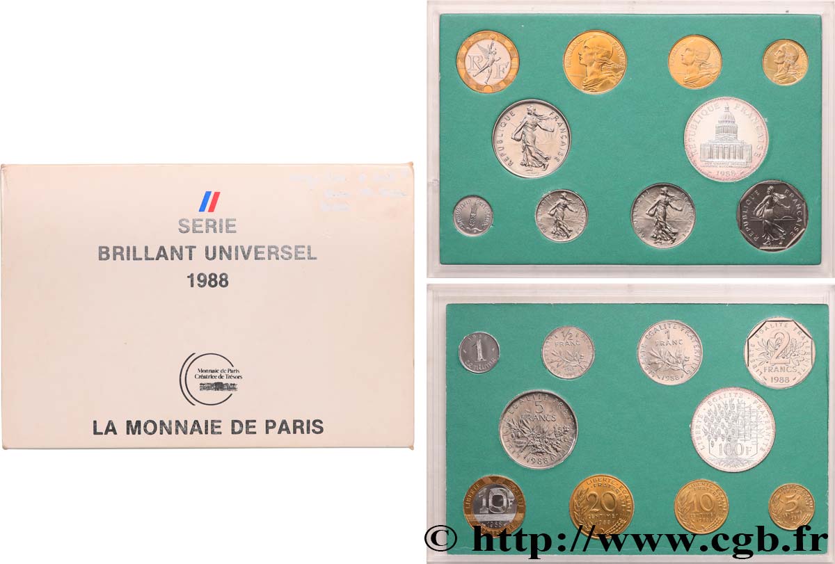 Série Brillant Universel 1988 Paris F.5200/7 FDC 