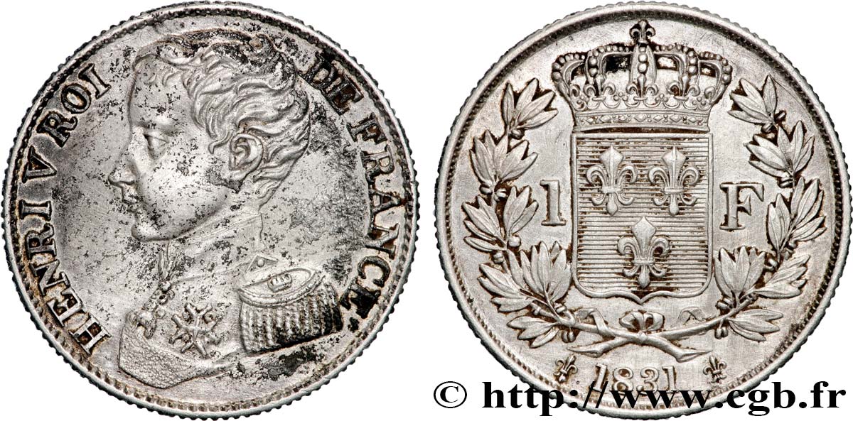 1 franc 1831  VG.2705  AU 