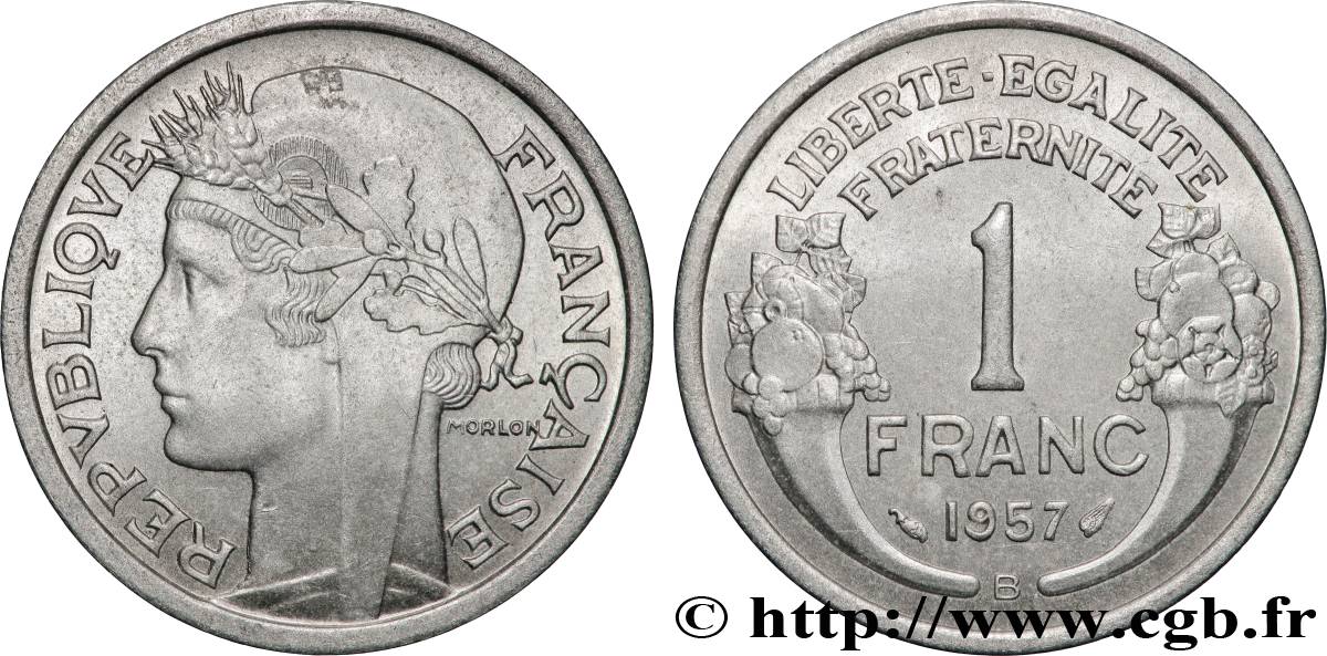 1 franc Morlon, légère 1957 Beaumont-Le-Roger F.221/20 MS62 