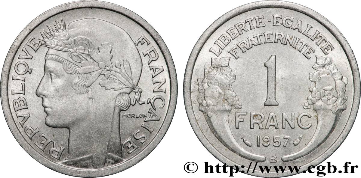 1 franc Morlon, légère 1957 Beaumont-Le-Roger F.221/20 MS 