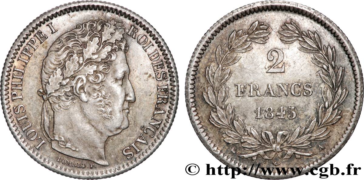 2 francs Louis-Philippe 1845 Paris F.260/102 SUP55 