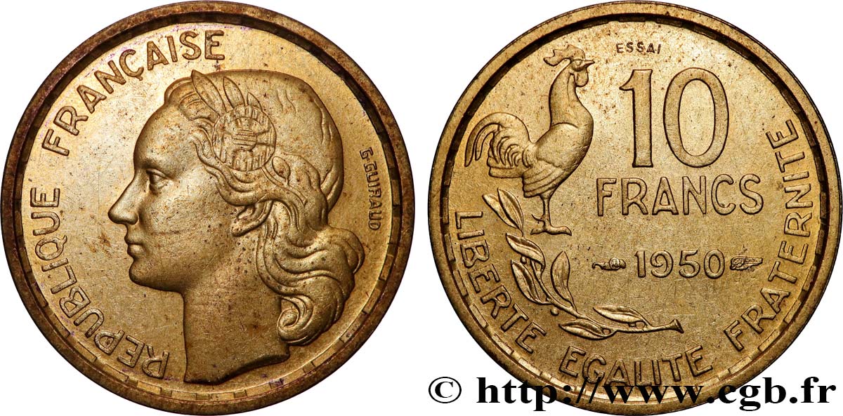 Essai de 10 francs Guiraud 1950  F.363/1 SPL63 