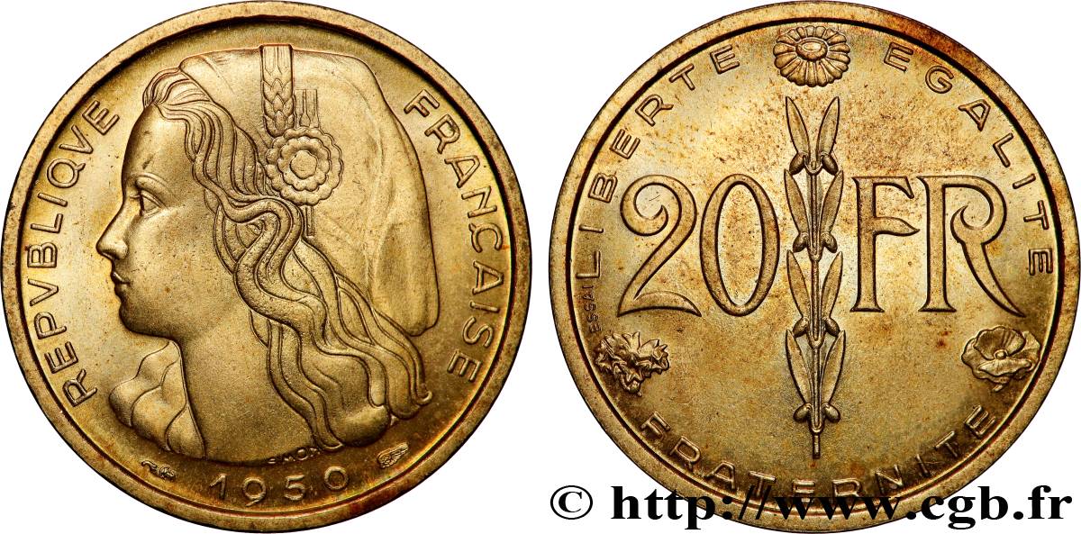 Essai du concours de 20 francs par Simon 1950 Paris GEM.209 2 SPL64 