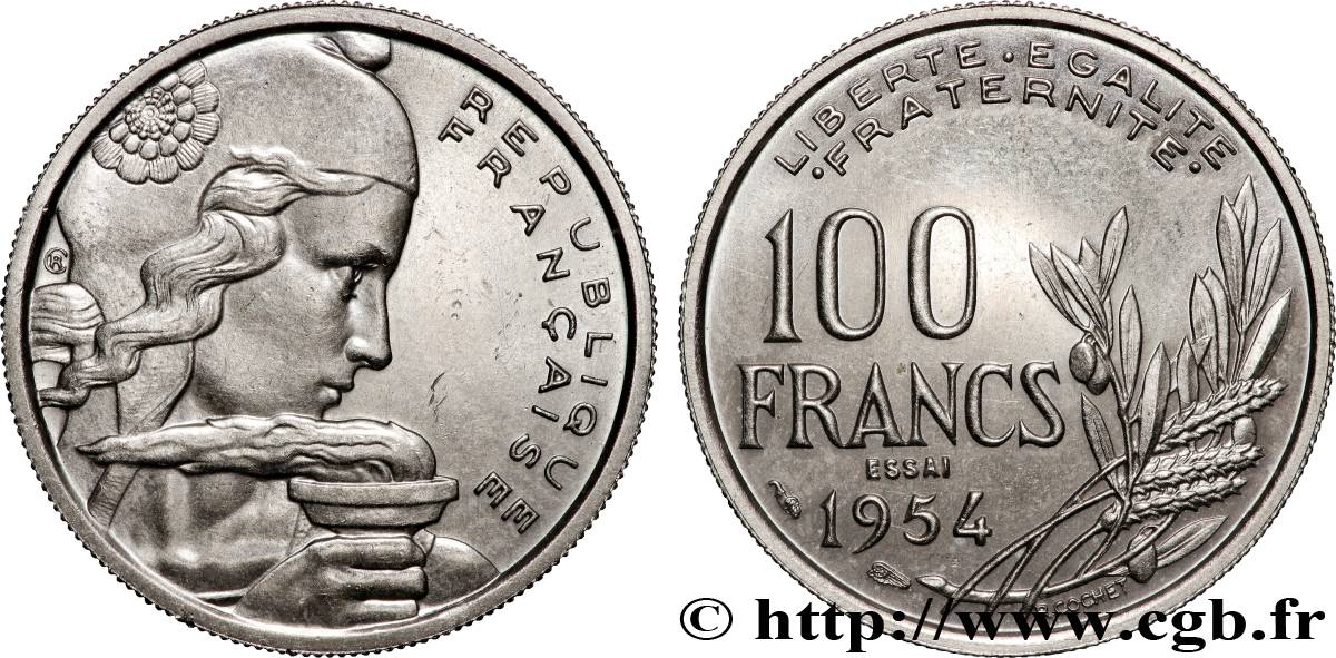 Essai de 100 francs Cochet 1954 Paris F.450/1 SUP+ 