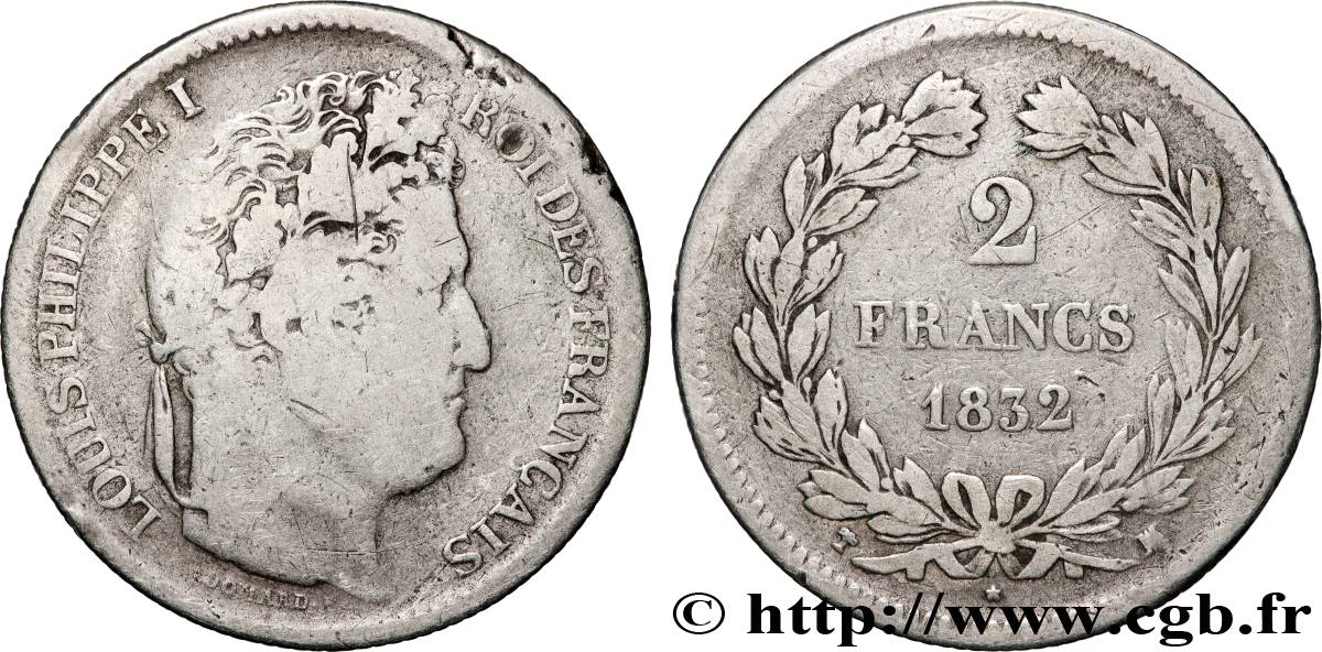 2 francs Louis-Philippe 1832 Marseille F.260/13 F 