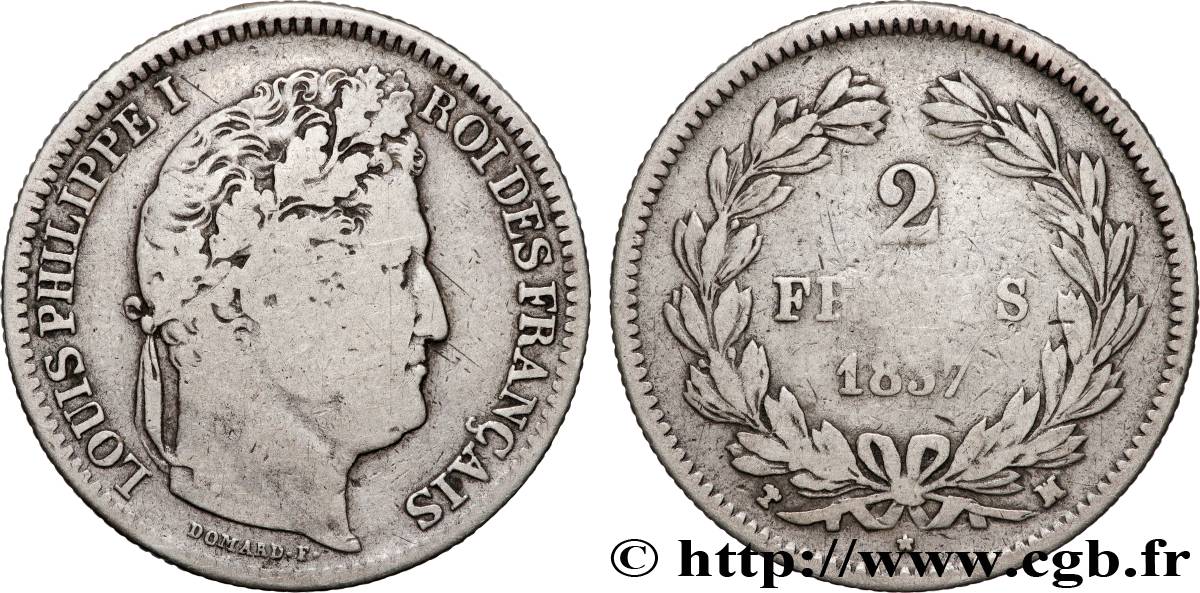 2 francs Louis-Philippe 1837 Marseille F.260/63 F 
