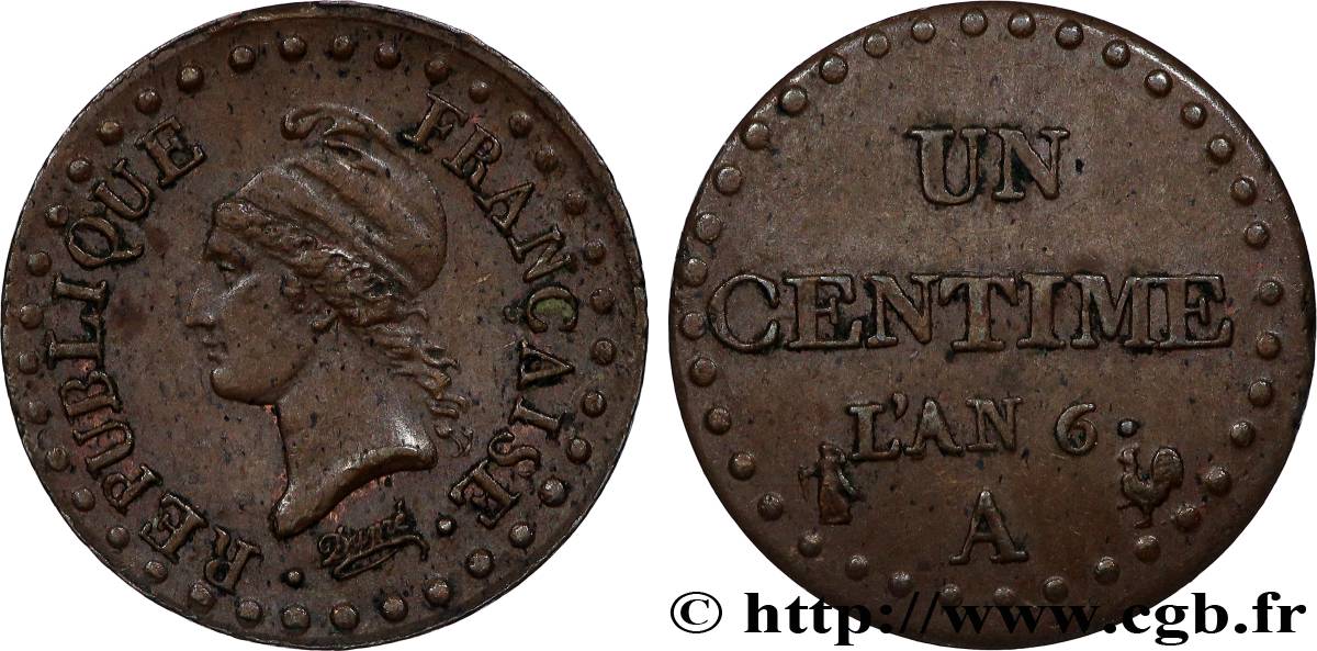 Un centime Dupré 1798 Paris F.100/13 TTB53 