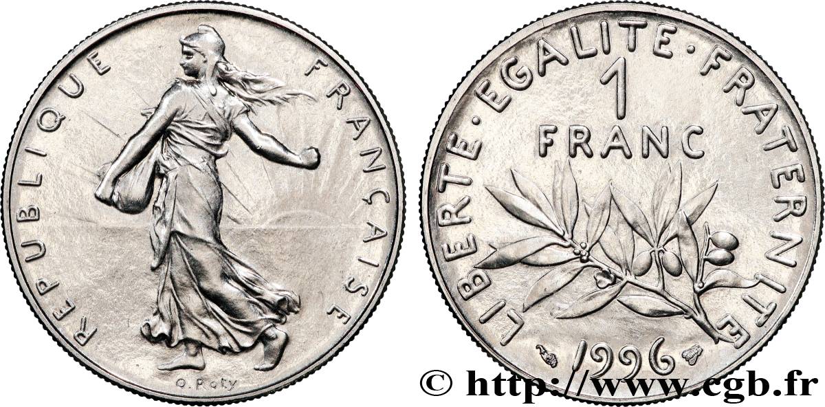 1 franc Semeuse, nickel, BU (Brillant Universel) 1996 Pessac F.226/44 SPL 