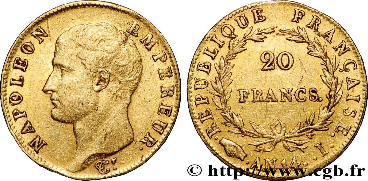 20 Francs or 1805 Limoges F.512/6 TTB+ 