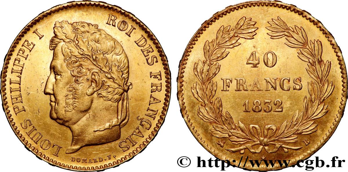 40 francs or 1832 Rouen F.546/4 SPL63 